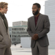 Robert Pattinson and John David Washington in Tenet.